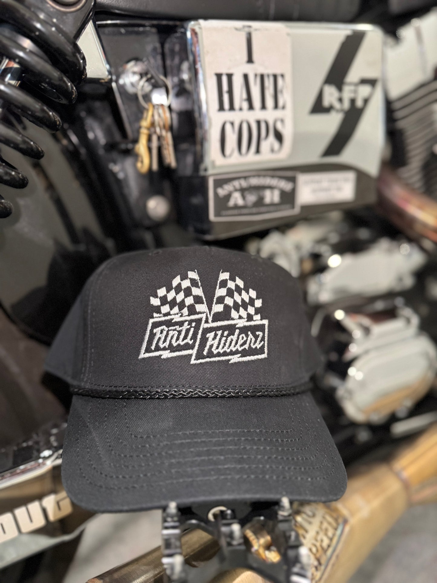 Anti/Hiderz "Checkered Flags"Rope Hat