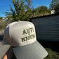 Anti/Hiderz "Tan with Sage Green Font” Hat