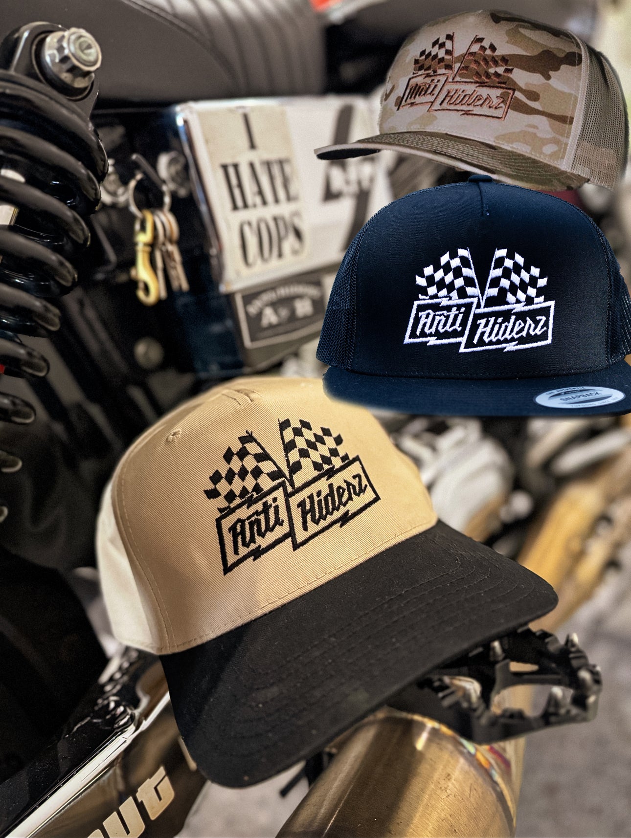 Anti/Hiderz "Checkered Flags" Snapback Hat